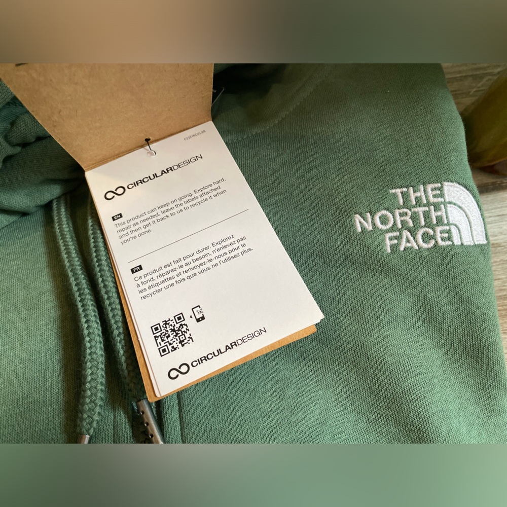 The North Face Men's Evolution Full-Zip Logo Hoodie ✨ Duck Green Size Large - Picture 13 of 16
